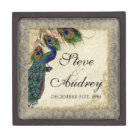 Peacock & Feathers Formal Wedding Ring Trinket