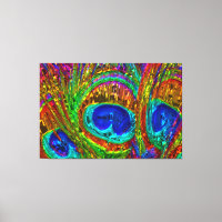 Peacock Feathers Glass Art 1