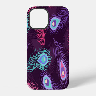 Peacock Feathers: Hand Drawn Vintage. iPhone 12 Case