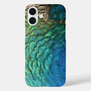 Peacock Feathers I Colourful Abstract Nature Desig iPhone 16 Plus Case
