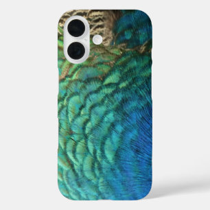 Peacock Feathers I Colourful Abstract Nature Desig iPhone 16 Case