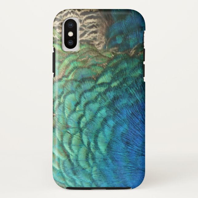 Peacock Feathers I Colourful Abstract Nature Desig Case-Mate iPhone Case (Back)