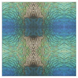 Peacock Feathers I Colourful Abstract Nature Desig Fabric