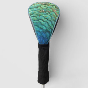 Peacock Feathers I Colourful Abstract Nature Desig Golf Head Cover