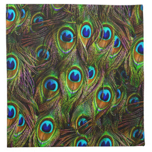 Peacock Feathers Invasion Napkin