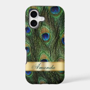 Peacock Feathers iPhone 7 Plus Monogram Case