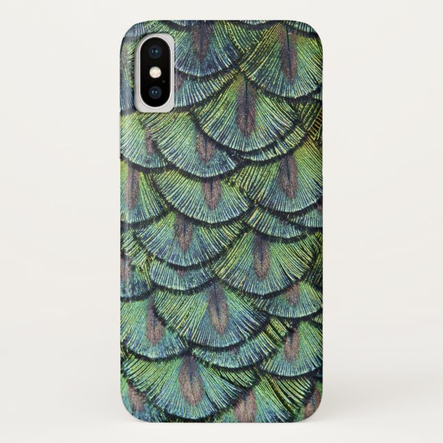 Peacock Feathers iPhone X Case (Back)