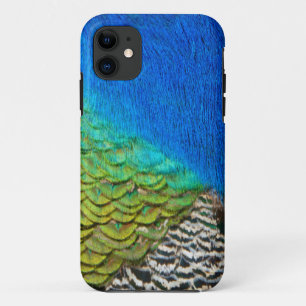 Peacock Feathers IV Colourful Abstract Nature iPhone 11 Case
