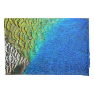 Peacock Feathers IV Colourful Abstract Nature Pillowcase