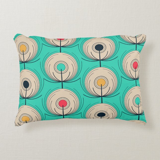 Peacock Feathers: Ivory Blue Fantasy. Decorative Cushion (Front)