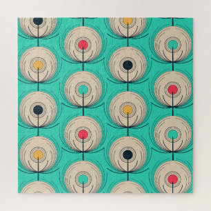 Peacock Feathers: Ivory Blue Fantasy. Jigsaw Puzzle