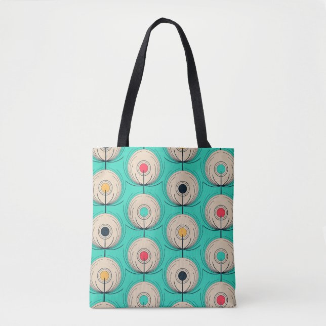 Peacock Feathers: Ivory Blue Fantasy. Tote Bag (Front)