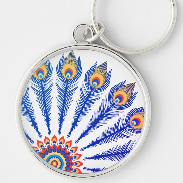 Peacock feathers  key ring (Front)