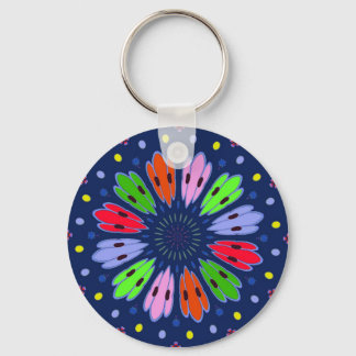 Peacock Feathers Key Ring