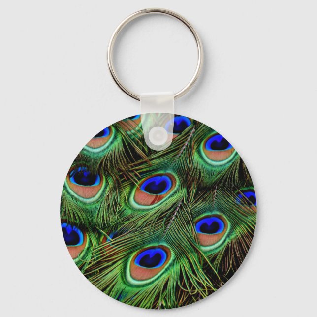 Peacock Feathers Key Ring (Front)