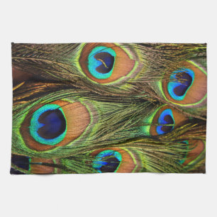 Peacock Feathers Kitchen Towel