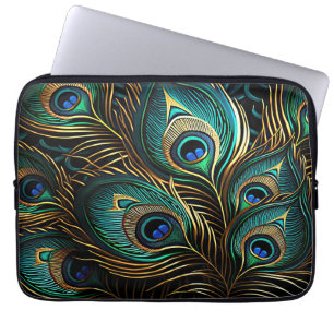 Peacock Feathers Laptop Sleeve