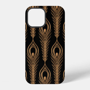 Peacock feathers luxury pattern seamless. Oriental iPhone 12 Case
