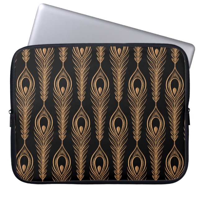 Peacock feathers luxury pattern seamless. Oriental Laptop Sleeve (Front)