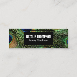 Peacock Feathers Mini Business Card