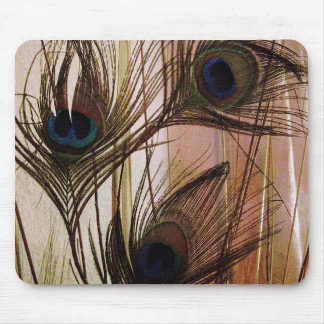 Peacock Feathers Mouse Mat (Front)