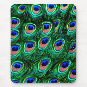 Peacock feathers_ mouse mat