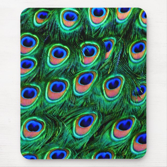 Peacock feathers_ mouse mat (Front)