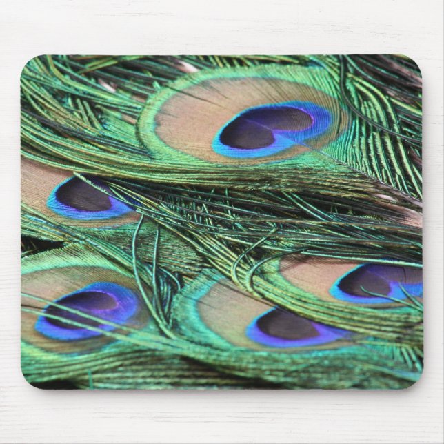 Peacock Feathers Mouse Mat (Front)