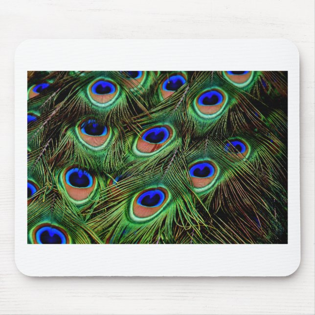 Peacock Feathers Mouse Mat (Front)