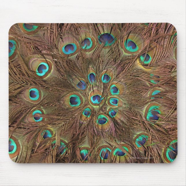Peacock feathers mouse mat (Front)