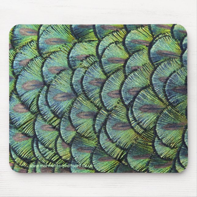 Peacock Feathers Mousemat (Front)
