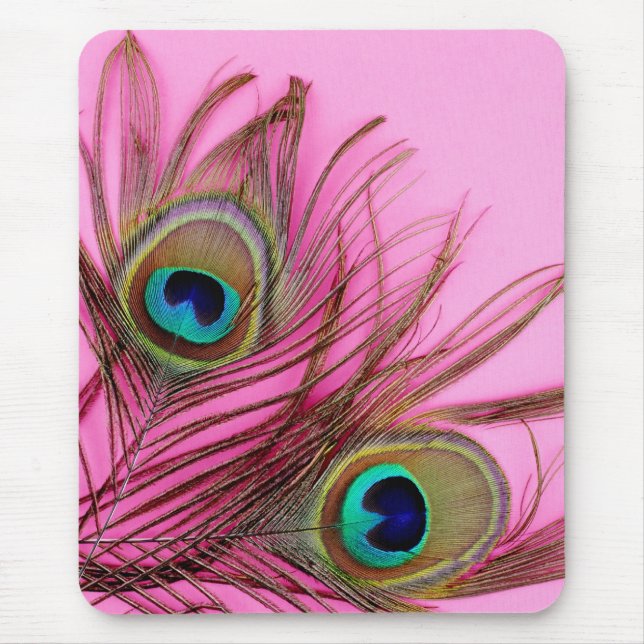 Peacock Feathers Mousepad (Front)