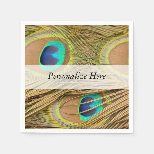 Peacock Feathers Napkin (Front)