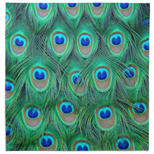 peacock feathers napkin