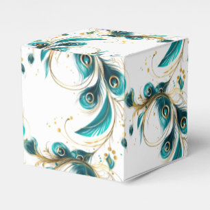 Peacock Feathers Party Treat Box