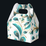 Peacock Feathers Party Treat Box<br><div class="desc">Party favour box is shown in a pretty peacock feathers print.
Customise this item and add to it or buy as shown.
Tip: Add a sticker to it with names and add some pretty ribbon.






Licensed Image



















Tip: Just add your great treats and add some festive ribbon.</div>