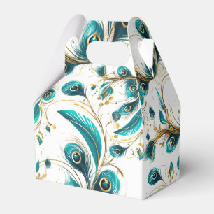 Peacock Feathers Party Treat Box