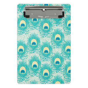 Peacock feathers pattern mini clipboard