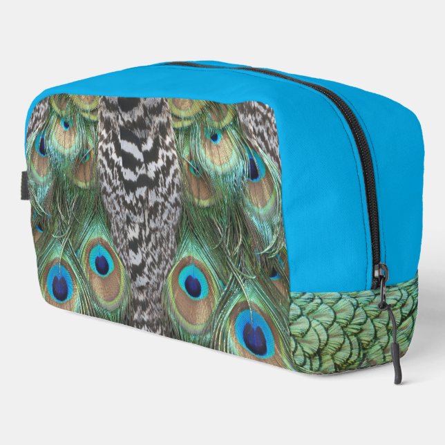 Peacock Feathers Pattern Toiletery Bag (Right Corner)