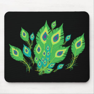 Peacock Feathers   Peacock Birds   Nature Mouse Mat