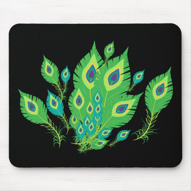 Peacock Feathers | Peacock Birds | Nature Mouse Mat (Front)