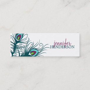 Peacock Feathers Personal Calling Card