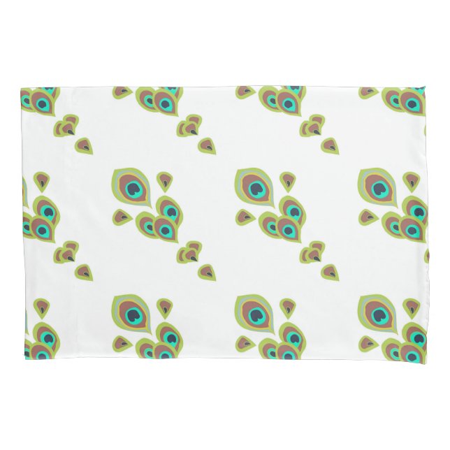 Peacock Feathers Pillowcase (Front)