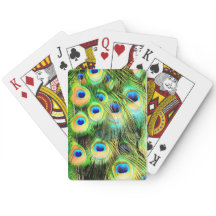 Peacock Feathers Playing Cards