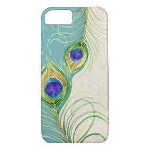 Peacock Feathers Royal Damask Personalised Names iPhone 8/7 Case