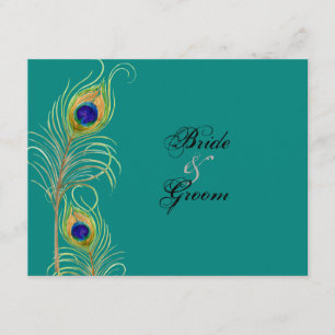 Peacock Feathers RSVP Response Cards
