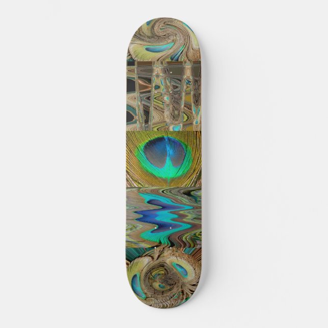 Peacock Feathers Skate Board (Front)