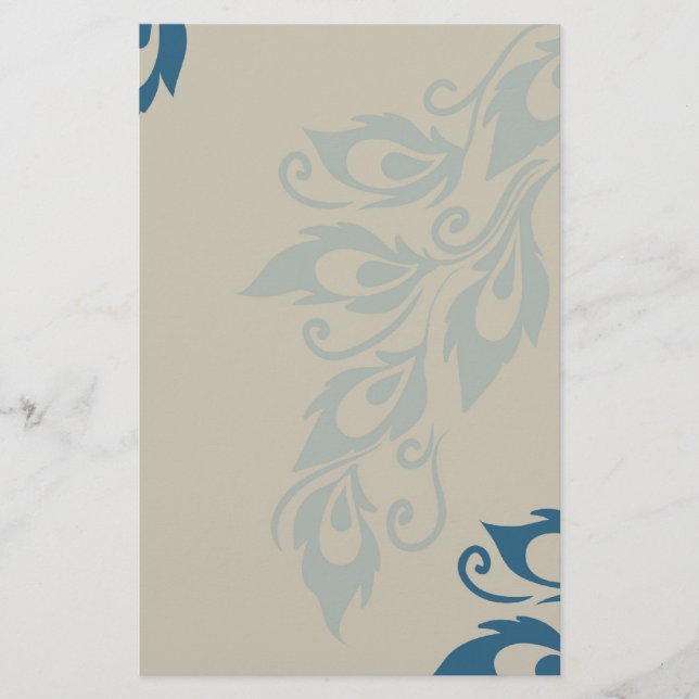 Peacock Feathers Stationery (Front)