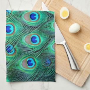 Peacock Feathers Tea Towel