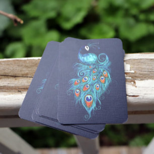 Peacock Feathers Teal Peacocks                     Business Card